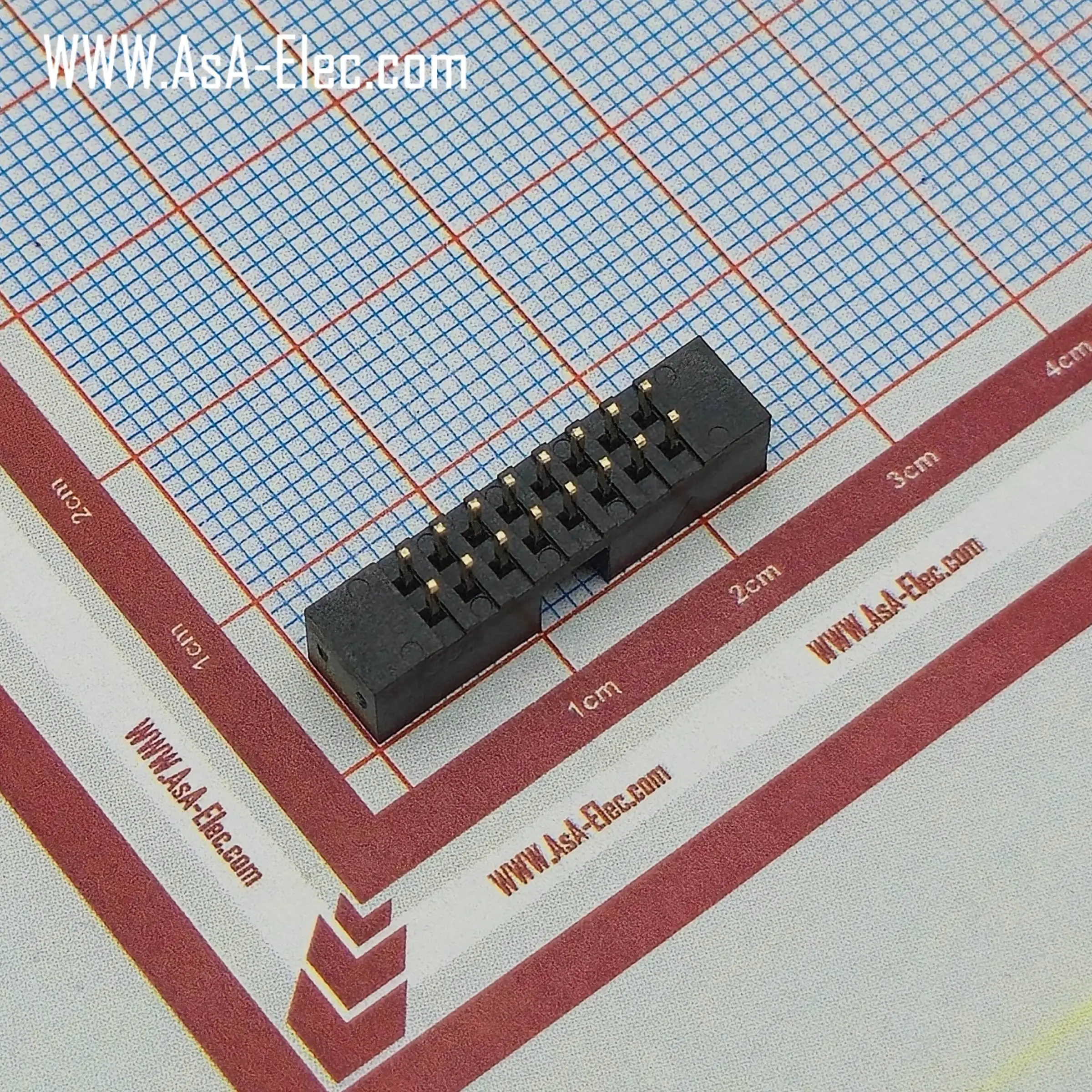 کانکتور باکس هدر 2.00 میلیمتر 16 پین نر صاف BOX